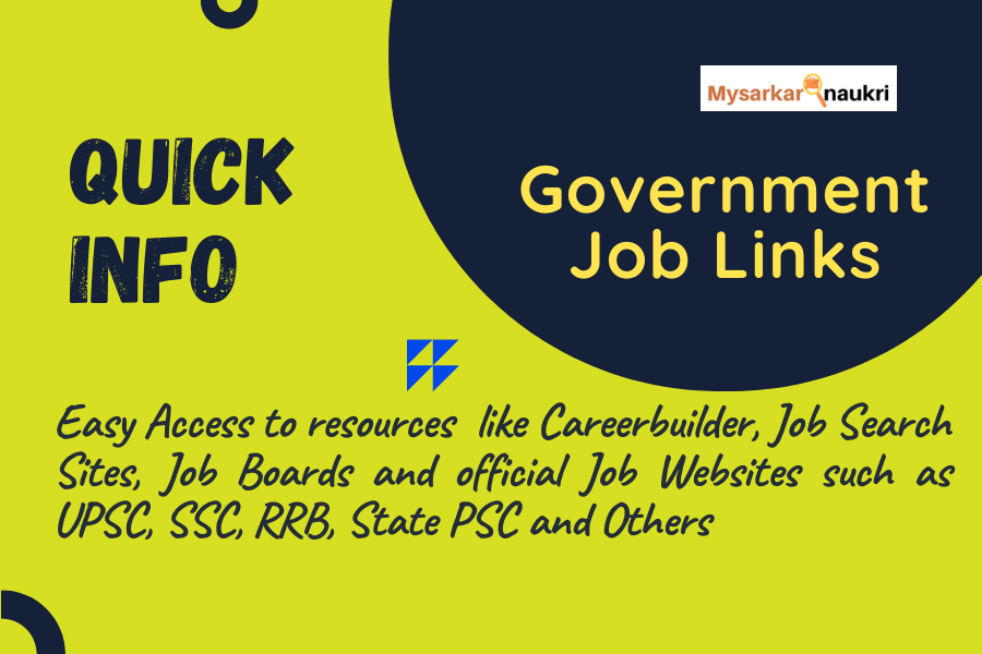 Quick Info on Government Job Links