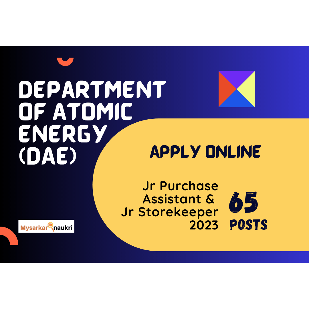 DAE Jr Purchase Assistant/ Jr Storekeeper