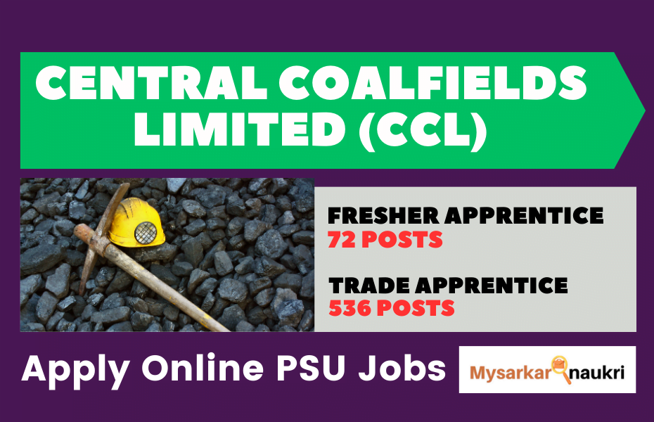 PSU Jobs – CCL Trade Apprentice Online Form 2023 Apply Online Exclusive Jobs