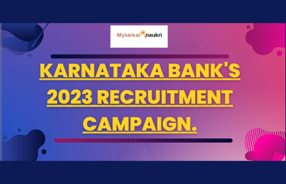 Apply online for PO positions at Karnataka Bank recruitment campaign
