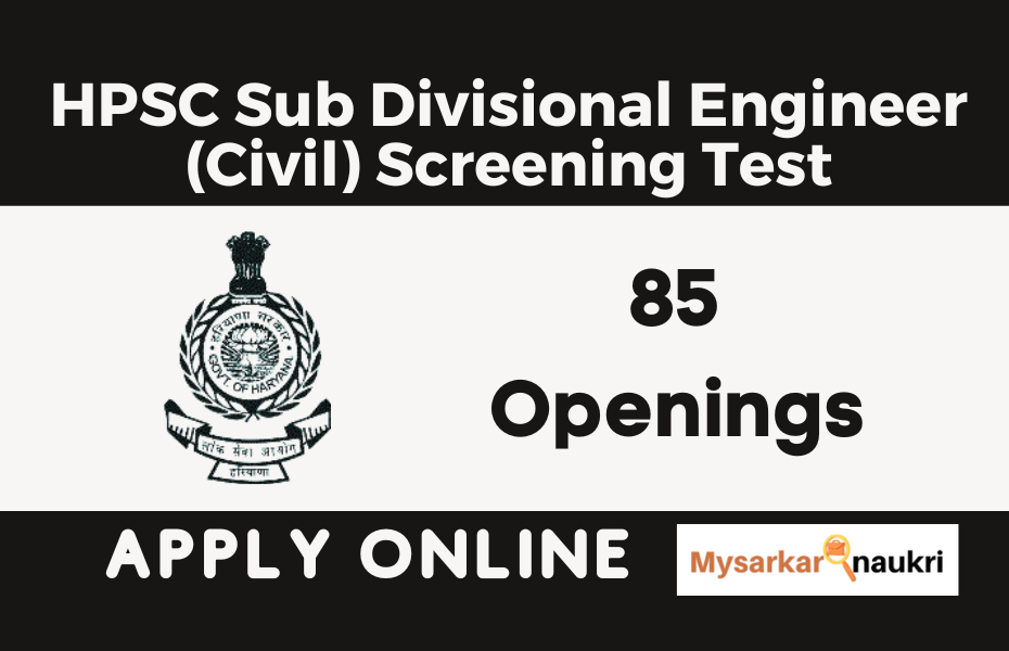HPSC Sub Divisional Engineer (Civil) Screening Test