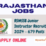 RSMSSB Junior Instructor Recruitment 2024 – Apply for 679 Posts
